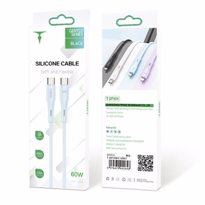 T-PHOX CABLE GENTLE USB-C/USB-C 60W BLACK