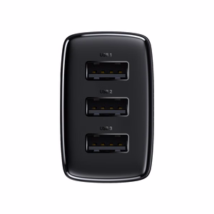 Baseus Compact Quick Charger, 3x USB, 17W (Must)