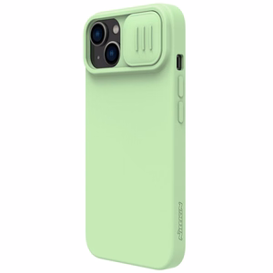 Nillkin CamShield Silky Silicone Case iPhone 14 Plus ümbris koos kaamerakattega roheline