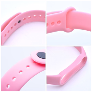 Silicone strap for XIAOMI Mi Band 5 / 6 / 7 pink (37)