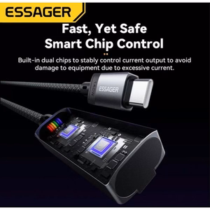 USB kaabel Essager Zeus must Magnetic Magsafe3 200cm