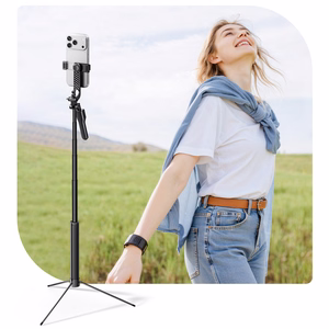 Selfipulk Orico SPM170 1/4 tolli statiiv telefoni kaamerale Bluetooth 5.2 - must
