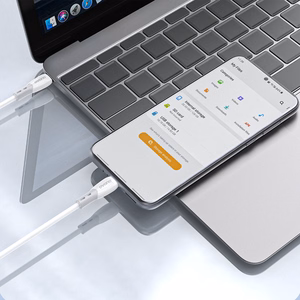 Dudao L25SC 60W USB-C - USB-C kaabel pehme silikoonpõimikuga 2m - valge