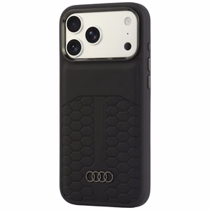 Audi nahast ümbris seadmele iPhone 18 Pro Max / 17 Pro Max, MagSafe-ühilduv – must