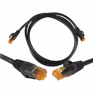 CAT6e UTP võrgu patchcord kaabel 8P8C must 1m