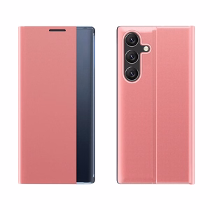 Чехол New Sleep Case с откидной крышкой и подставкой для Samsung Galaxy S25 Edge - розовый