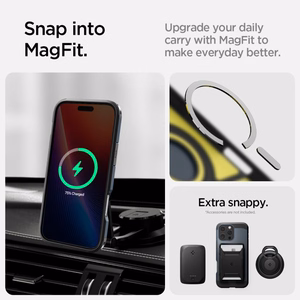 SPIGEN ümbris TOUGH ARMOR MAG compatible with MagSafe jaoks IPHONE 16 Pro Max metal slate