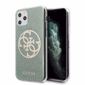 Guess GUHCN58PCUGLKA iPhone 11 Pro khaki värvi kõva ümbris 4G Circle Glitter