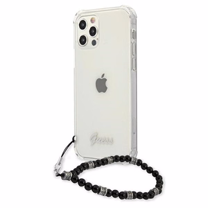 Guess GUHCP12LKPSBK iPhone 12 Pro Max 6.7" Läbipaistev kõvakaane Black Pearl