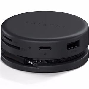 Adapter HUB 7in1 USB C Satechi Multiport ST-POTG7C kesköö must