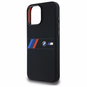 BMW Silicone Middle Stripe MagSafe Ümbris jaoks iPhone 16 Pro Max - must