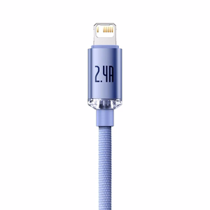 Baseus cable Crystal Shine USB - Lightning 1,2 m 2,4A lilla