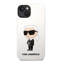 Karl Lagerfeld KLHCP14MSNIKBCH iPhone 14 Plus 6.7" hardcase valge/valge Silicone Ikonik