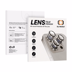 Tempered glass Tel Protect 3D Lens on camera for Iphone 15 Pro/15 Pro Max transparent (lens 3 pieces)