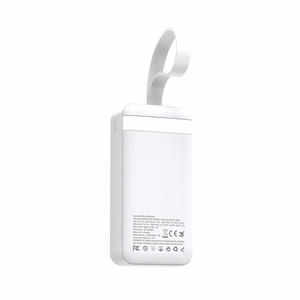 Wozinsky W8-W 30000mAh 30W akupank, 2x USB-A, USB-C, taskulambiga, valge