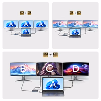 USB-C Hub 14 in 1 Wozinsky WDS03Y5S Multifunctional, Aluminum, jaoks 3 Monitors, with 15 cm Kaabel - Hall