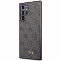 Guess GUHCS23LG4GFGR S23 Ultra S918 hall/hall hardcase 4G Metal kuldne Logo