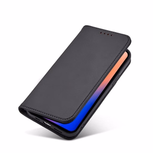 Magnetkaardi ümbris iPhone 12 Pro Max kott Kaardipesa Rahakott Kaardihoidja Must