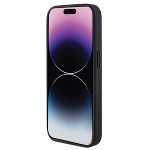 BMW Quilted Tricolor MagSafe ümbris jaoks iPhone 15 Pro Max - must