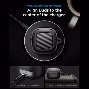 Spigen Rugged Armor ümbris Samsung Galaxy Buds 4 / 4 Pro - Matte must