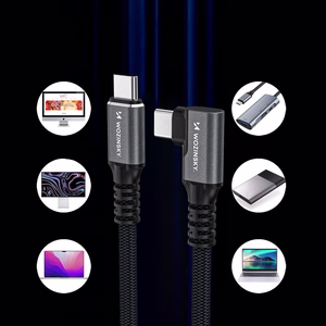 Wozinsky WPS2-UY41S USB-C Thunderbolt 4 240W Angled Kaabel 2m - must