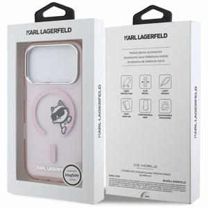 Karl Lagerfeld IML Peekaboo MagSafe Ümbris for iPhone 17 Pro - roosa