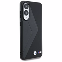 BMW Leather Oversized Stripes MagSafe ümbris jaoks Samsung Galaxy S25 Edge - must