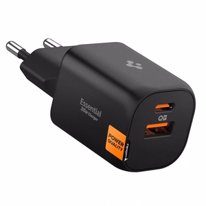 Spigen Essential EE352EU USB-C / USB-A 35W Wall Laadija - must