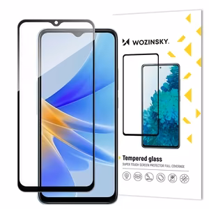 Wozinsky Full Glue Karastatud klaas Karastatud klaas jaoks Oppo A17 9H Full Screen Cover With must Frame