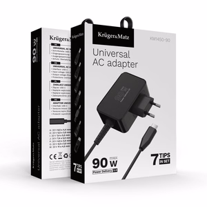 Kruger&Matz universaalne sülearvutilaadija, 90 W, must