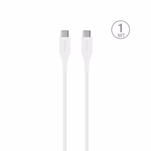 Puro Plain USB-C - USB-C 2A 1m Kaabel - valge