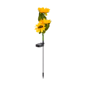 Rebel decorative solar garden lights, sunflower