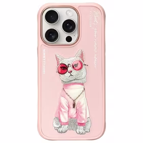 Nimmy Glasses Cool Cat Ümbris jaoks iPhone 16 Pro Max - Roosa