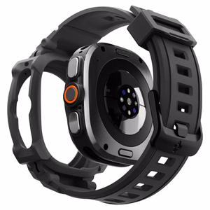 Spigen Rugged Armor Pro ümbrise ja rihma komplekt Samsung Galaxy Watch Ultra 2 (2026) 47 mm kellale – mattmust