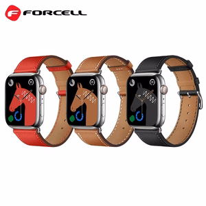 Strap to Apple Watch Forcell F-Design FA20 holes eco-friendly leather 42 / 44 / 45 / 49 mm brown