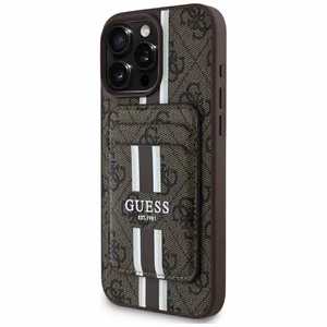 Guess 4G Stripes ümbris with Magsafe wallet jaoks iPhone 16 Pro Max brown