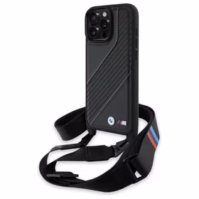 BMW M Edition Carbon Stripe & Strap Ümbris jaoks iPhone 16 Pro Max - must