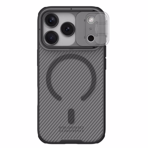 Nillkin CamShield Pro MagSafe Compatible Ümbris jaoks iPhone 17 Pro Max - Läbipaistev Must