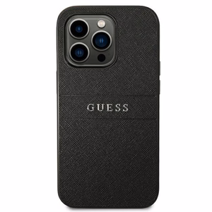 Guess Saffiano rihmaga ümbris iPhone 14 Pro jaoks - must