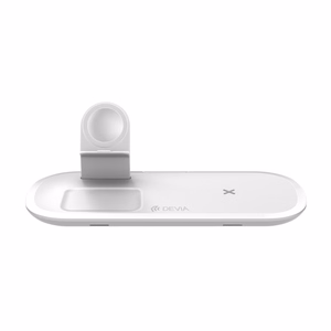 Devia traadita laadija 3in1 Smart 15W valge