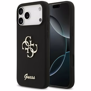 GUESS ümbris jaoks IPHONE 17 Pro Max GUHCP17XSC4GSMK (Silicone W/ Big 4G Script) must