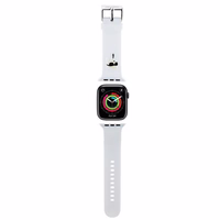 Karl Lagerfeld 3D Rubber Karl Head rihm for Apple Watch 42/44/45/49mm - valge