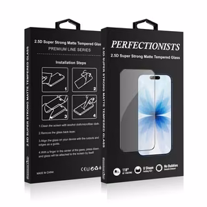 Perfectionists 2.5D Super Strong matt karastatud klaas Apple iPhone 13/13 Pro/14/16e/17e, must
