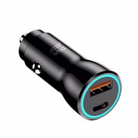 Car Laadija sinine Star USB C + USB A QC3.0 PD AFC PPS 3A 25W must