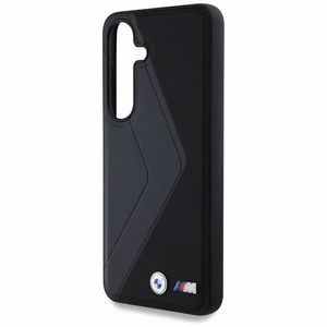BMW Leather Oversized Stripes MagSafe ümbris jaoks Samsung Galaxy S25 - must
