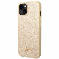 Guess GUHCP14SHGGSHD iPhone 14 6.1" kuldne/kuldne kõva korpus Glitter Script