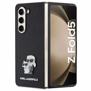 KARL LAGERFELD ümbris jaoks SAMSUNG Z Fold 5 KLHCZFD5SAKCNPK (Saffiano K&C PIN) must