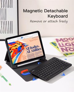 Inateck KB04002 Classic klaviatuuriga ümbris seadmele iPad 10.9–11", must