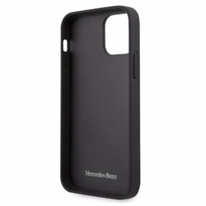 Mercedes nahast tähtede mustriga ümbris iPhone 12 Pro Max'ile - must