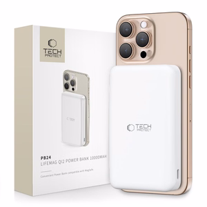 Powerbank Tech-Protect PB24 LifeMag QI2 MagSafe 10000 mAh - white